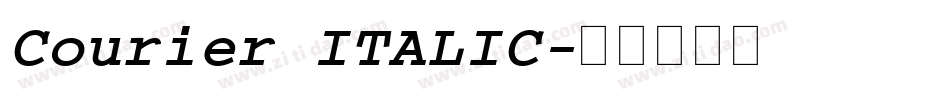 Courier ITALIC字体转换